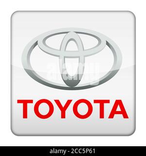 Logo Icône Toyota bouton app isolés Banque D'Images