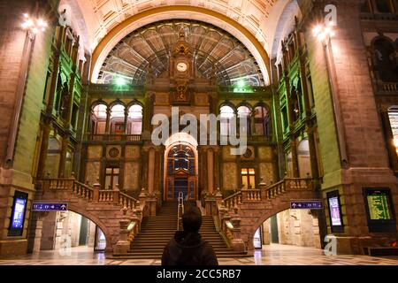 La gare centrale d'Anvers Banque D'Images