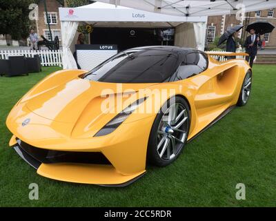 Lotus Evija au concours de Londres de 2020 à l'honorable Compagnie d'artillerie 19/08/2020 Banque D'Images