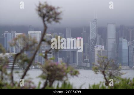 Hong Kong. 19 août 2020. Photo prise le 19 août 2020 montre une vue de Hong Kong, Chine du sud. Crédit : Wang Shen/Xinhua/Alay Live News Banque D'Images