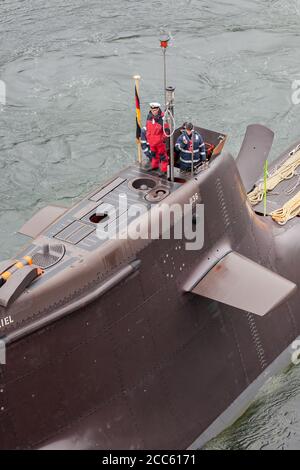 BERGEN NORVÈGE - 2015 MAI 28. Le sous-marin U36 est un sous-marin de type 212A de la marine allemande. Sortie du port de Bergen. Banque D'Images