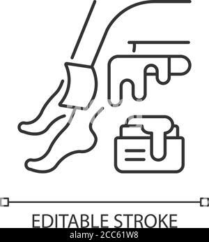 Icône de cirage linéaire Illustration de Vecteur