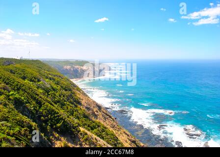 Vue sur la Great Ocean Road Banque D'Images