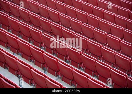 Places assises dans les stands du stade Emirates Banque D'Images