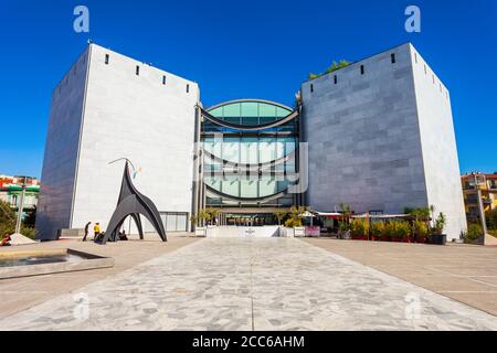 NICE, FRANCE - 27 septembre 2018 : Musée d'Art Moderne et Contemporain ou MAMAC à Nice Ville, France Banque D'Images