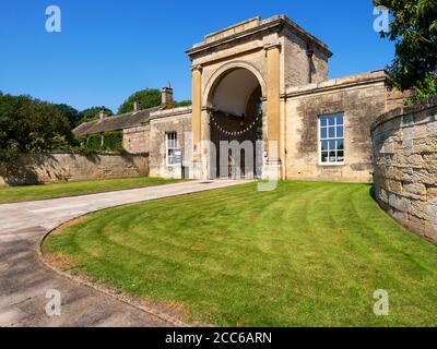 Rudding Gates ancienne entrée de Rudding Park Estate à Follifoot Près de Harrogate North Yorkshire England Banque D'Images