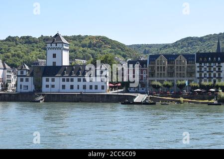 Vue sur le Rhin jusqu'à Boppard Banque D'Images
