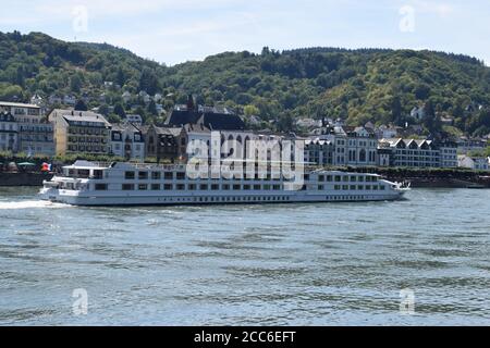 Vue sur le Rhin jusqu'à Boppard Banque D'Images