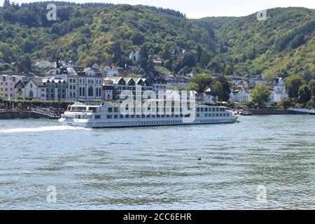Vue sur le Rhin jusqu'à Boppard Banque D'Images