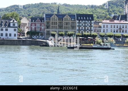 Vue sur le Rhin jusqu'à Boppard Banque D'Images