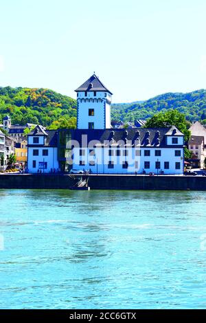 Vue sur le Rhin jusqu'à Boppard Banque D'Images