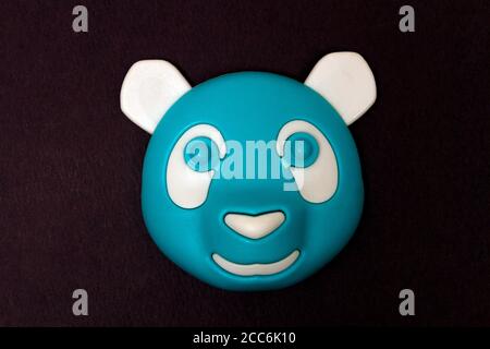 Accessoires magnétiques pour réfrigérateur pour appareils décoratifs intérieurs dans un fond blanc isolé. Magnifique intérieur magnétique domestique coloré et mignon Banque D'Images