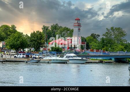 Port de plaisance de Smart Harbour, sur le lac Ontario, à Port Credit, Ontario, Canada, Mississauga Banque D'Images