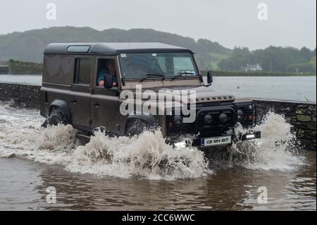 Timoleague, West Cork, Irlande. 19 août 2020. Timoleague a été inondée à marée haute ce soir, devant Storm Ellen et un avertissement de vent rouge met Éireann pour le comté de Cork. Crédit : AG News/Alay Live News Banque D'Images