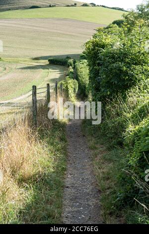 Une ancienne voie de campagne près de Wilmington, East Sussex, Royaume-Uni Banque D'Images