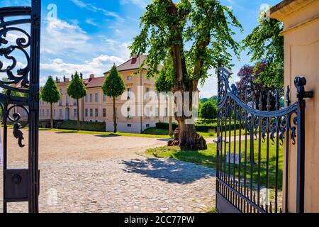 Entrée au château de Rheinberg-Brandebourg, Allemagne Banque D'Images