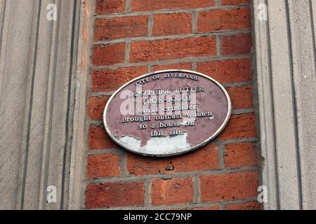 Josephine Butler House, aider les femmes à se dépasser, Upper Parliament Street, Liverpool, Merseyside, Angleterre, Royaume-Uni Banque D'Images