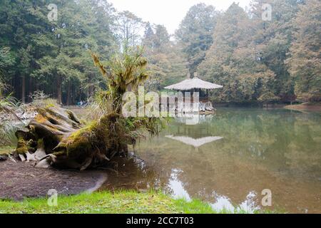 Chiayi County, Taïwan - Jiemei (Sister) Lacs dans la zone panoramique nationale d'Alishan, Chiayi County, Taïwan. Banque D'Images