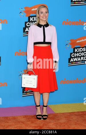 LOS ANGELES - 24 MARS : Kristen Bell à l'occasion des Kid's Choice Awards 2018 au Forum du 24 mars 2018 à Inglewood, CA Banque D'Images