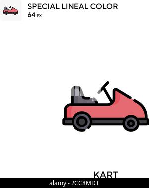 Icône de vecteur de couleur spécial Kart. Modèle de conception de symbole d'illustration pour élément d'interface utilisateur Web mobile. Illustration de Vecteur