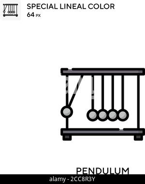 Pendule icône spéciale de vecteur de couleur linéaire. Modèle de conception de symbole d'illustration pour élément d'interface utilisateur Web mobile. Illustration de Vecteur