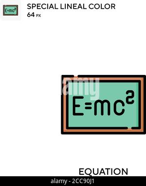 Equation icône de vecteur de couleur de ligne spéciale. Modèle de conception de symbole d'illustration pour élément d'interface utilisateur Web mobile. Illustration de Vecteur