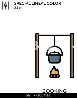 Cuisson icône vectorielle de couleur spéciale. Modèle de conception de symbole d'illustration pour élément d'interface utilisateur Web mobile. Illustration de Vecteur