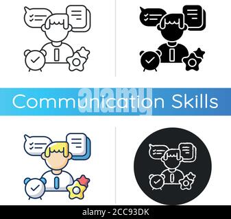 Icône compétences organisationnelles Illustration de Vecteur