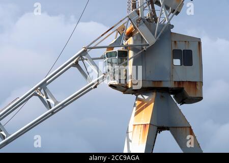 Vieille grue, port de Wellington, Wellington, Île du Nord, Nouvelle-Zélande Banque D'Images