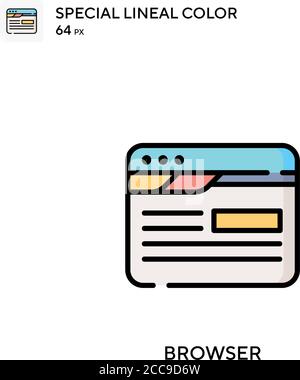 Navigateur icône de vecteur de couleur de ligne spéciale. Modèle de conception de symbole d'illustration pour élément d'interface utilisateur Web mobile. Illustration de Vecteur