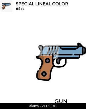 Icône de vecteur de couleur spécial de ligne Canon. Modèle de conception de symbole d'illustration pour élément d'interface utilisateur Web mobile. Illustration de Vecteur