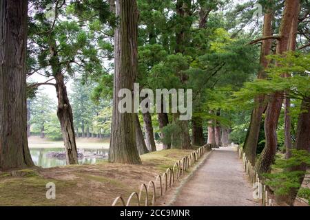 Iwate, Japon - Temple Motsuji à Hiraizumi, Iwate, Japon. Il fait partie du site du patrimoine mondial de l'UNESCO - monuments historiques et sites de Hiraizumi. Banque D'Images