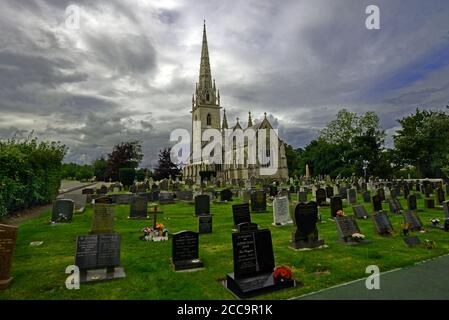 L'église St Marble de Bodelwyddan, dans le nord du pays de Galles, a été construite dans les années 1850. C'est une église paroissiale de style gothique. Banque D'Images