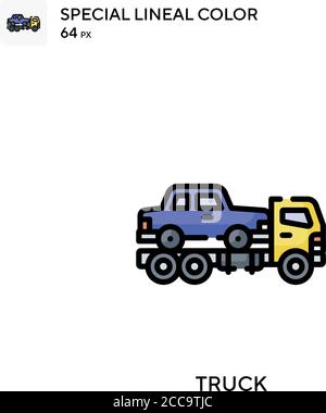 Icône de vecteur de couleur spécial chariot. Modèle de conception de symbole d'illustration pour élément d'interface utilisateur Web mobile. Illustration de Vecteur