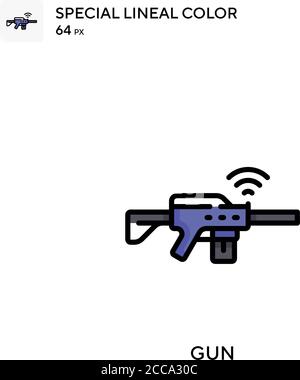 Icône de vecteur de couleur spécial de ligne Canon. Modèle de conception de symbole d'illustration pour élément d'interface utilisateur Web mobile. Illustration de Vecteur