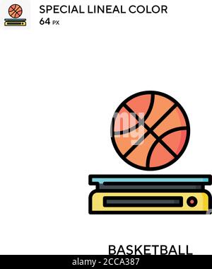Icône de vecteur de couleur spécial basket-ball. Modèle de conception de symbole d'illustration pour élément d'interface utilisateur Web mobile. Illustration de Vecteur