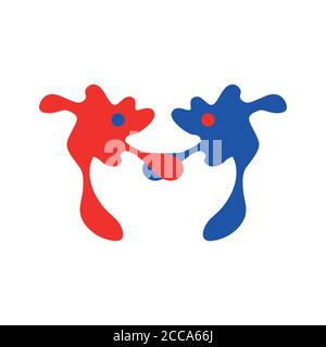 Buvard. Vecteur d'encre d'accompagnement simple. Vecteur d'abstraction Illustration de Vecteur