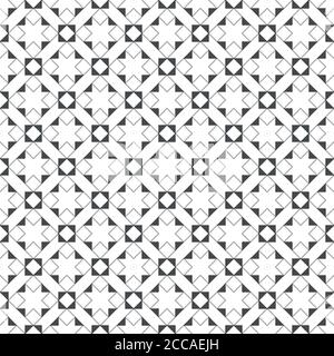 Motif sans couture. Texture moderne et élégante composée d'étoiles de contour régulièrement répétées, losanges, diamants, triangles. Ligne fine. Elément vectoriel gr Illustration de Vecteur