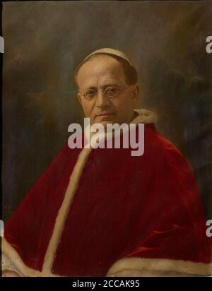 Portrait du Pape Pie XI (1857-1939). Musée : Grootséminarie Mechelen. Auteur: ANONYME. Banque D'Images