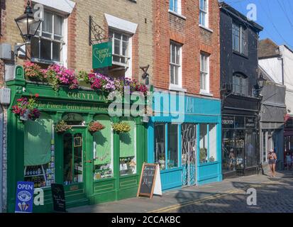 Magasins sur Bayle Folkestone Kent, Angleterre Banque D'Images