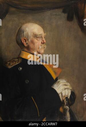 Portrait d'Otto von Bismarck (1815-1898). Musée : COLLECTION PRIVÉE. AUTEUR: FRANZ VON LENBACH. Banque D'Images