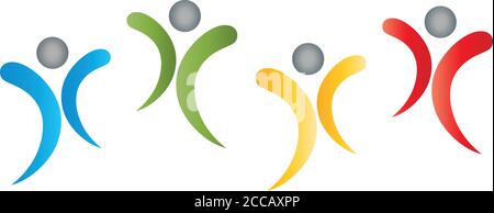 Personnes, personnes, partenariat, équipe, logo Illustration de Vecteur