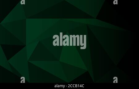 Vecteur d'arrière-plan dégradé vert et noir avec triangles de différentes nuances avec espace de copie vide et espace pour le texte et les images. Illustration de Vecteur