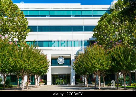 Logo et signature de GE Digital au siège social de Silicon Valley. GE Digital est une filiale de la société américaine multinationale de conglomérat Gene Banque D'Images