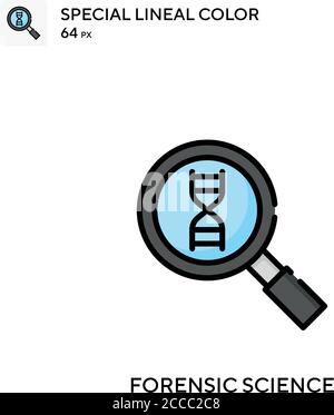 Science médico-légale icône spéciale de couleur de lineal. Modèle de conception de symbole d'illustration pour élément d'interface utilisateur Web mobile. Pictogramme moderne de couleur parfaite sur modifiable Illustration de Vecteur