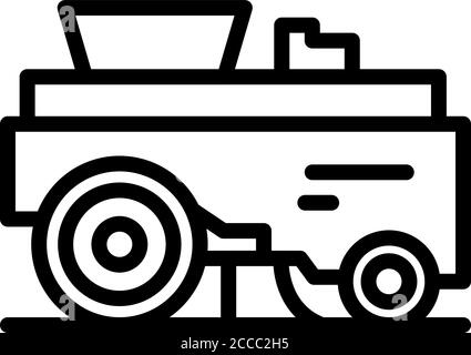 Icône de machine à engrais, style de contour Illustration de Vecteur