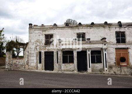 Les ruines de Ranson - Maison ancienne boulangerie et residence maison construite en 1850 village pré Kilmuckridge, comté de Wexford Irlande Banque D'Images