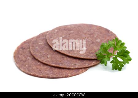 Le corned-beef isolé sur fond blanc Banque D'Images