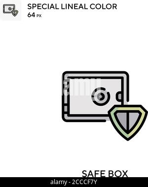 Case de sécurité icône de couleur spéciale de l'étanchéité. Modèle de conception de symbole d'illustration pour élément d'interface utilisateur Web mobile. Pictogramme moderne de couleur parfaite sur contour modifiable. Illustration de Vecteur