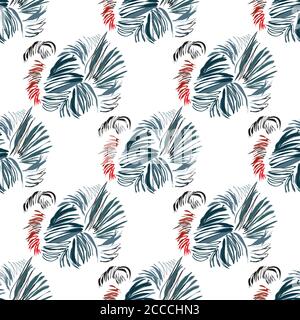 Motif sans couture avec trois pièces de couleur pour les dindes Illustration de Vecteur